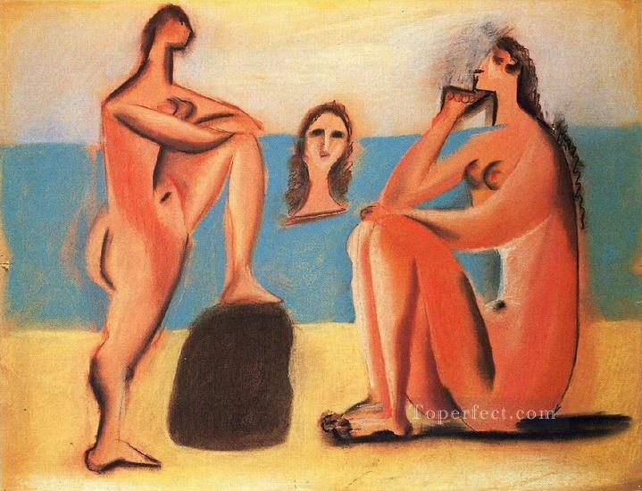Trois baigneuses 2 1920 Cubist Oil Paintings